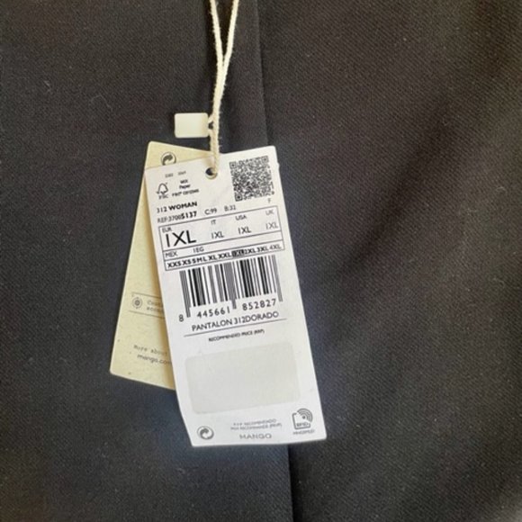Mango Cropped Button Pants 1XL - NWT - Picture 10 of 10